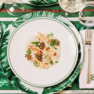 mini_Scampi alla plancia, crema di cannellini e panure al rosmarino