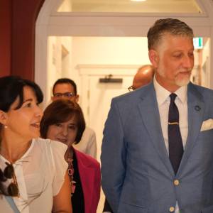 Ministro Giuli al Museo di Arte Moderna Quarto Platano di Villa Bertelli 4