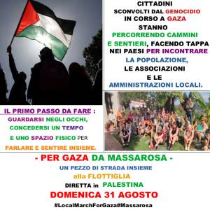 Local March for Gaza 31 agosto