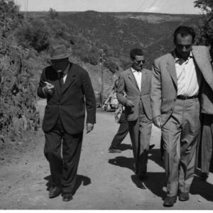 Leone e Osanna Piccioni con Giuseppe Ungaretti 